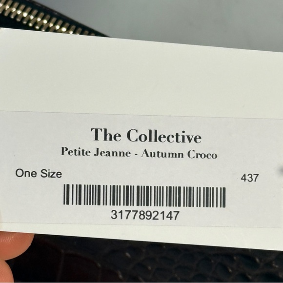 Clare V. Petite Jeanne in Bordeaux Autumn Croco Bucket Bag Embossed Leather - Picture 2 of 13